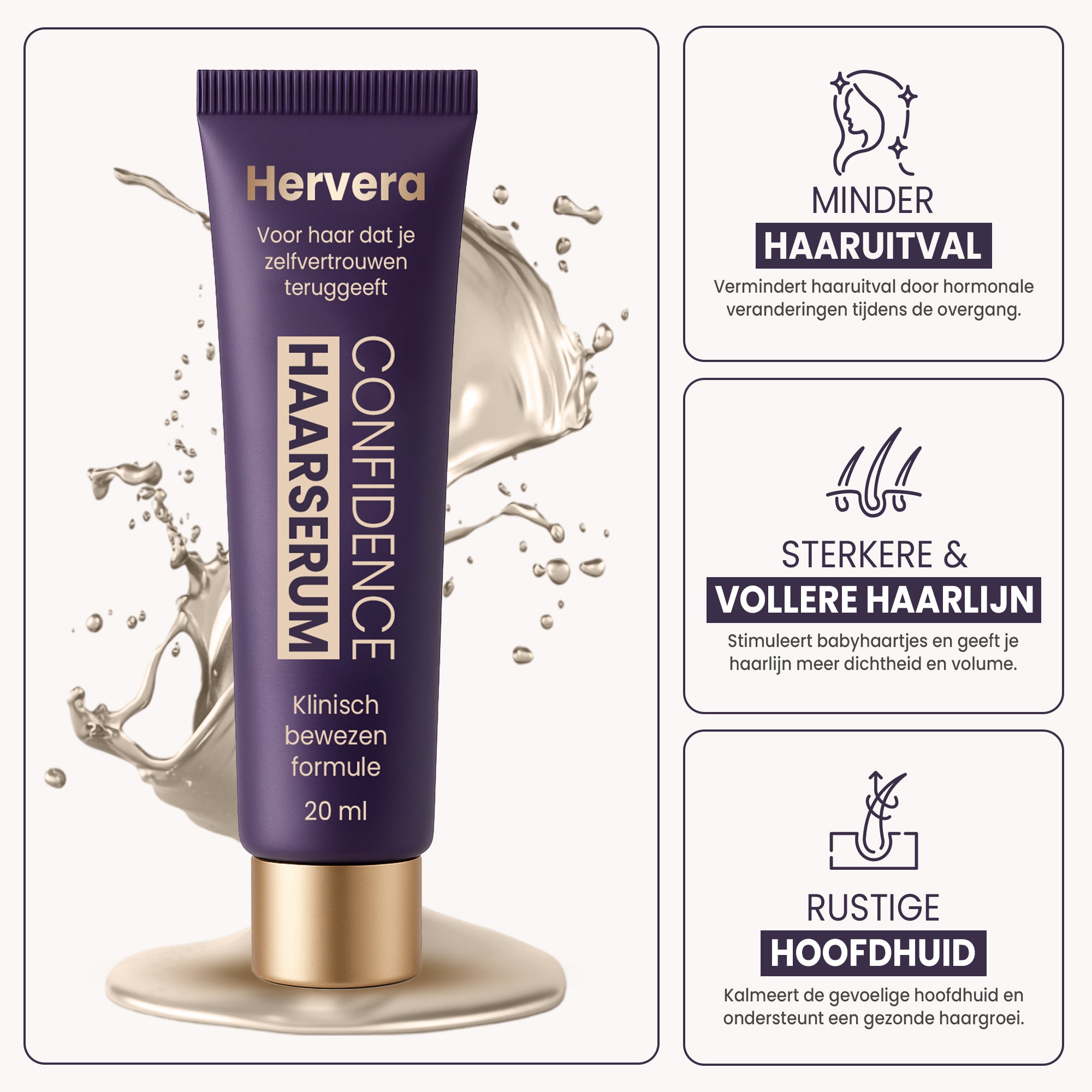 Hervera Haarserum – Klinisch Bewezen Voor Vrouwen In De Overgang