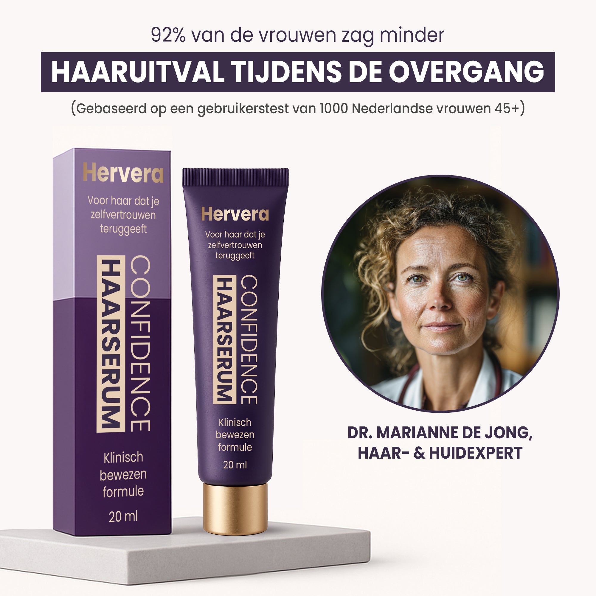 Hervera Haarserum – Klinisch Bewezen Voor Vrouwen In De Overgang